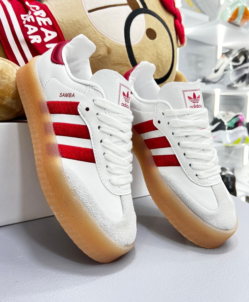 Adidas Samba Blanca Linea Roja AD470