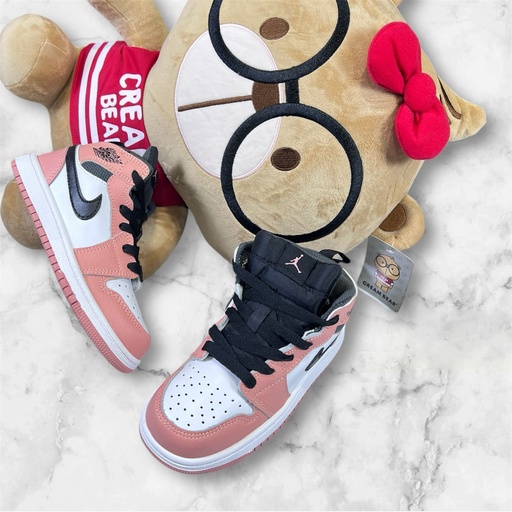 Jordan Retro 1 Bota Palo-Rosa Chulo Negro NN75