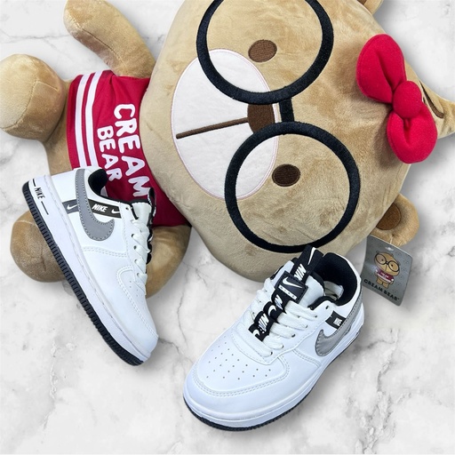 Nike AF1 Niño Blanco Gris NN71